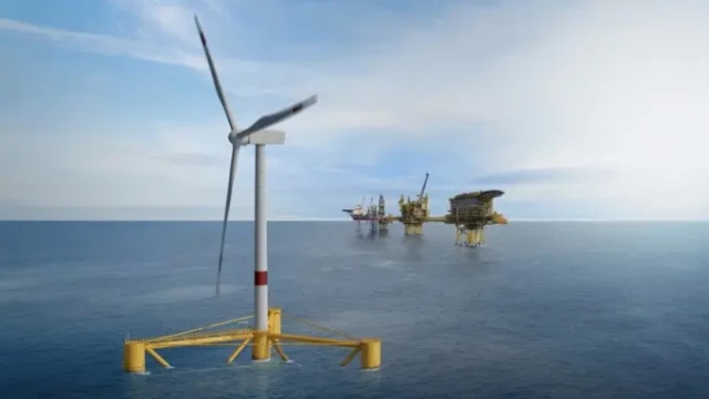 The floating wind turbine