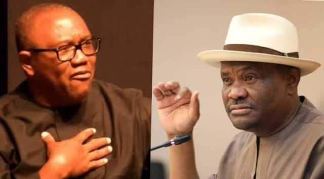 Presidential candidate for labour party in the 2023 general election, Peter Obi and  Minister of the Federal Capital Territory, Nyesom Wike